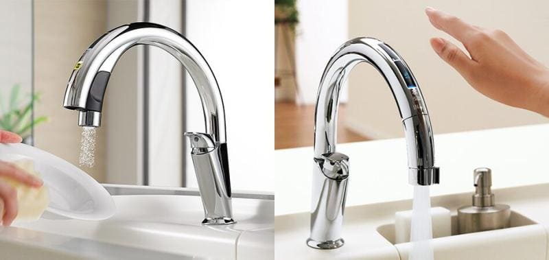 電池式タッチレス水栓