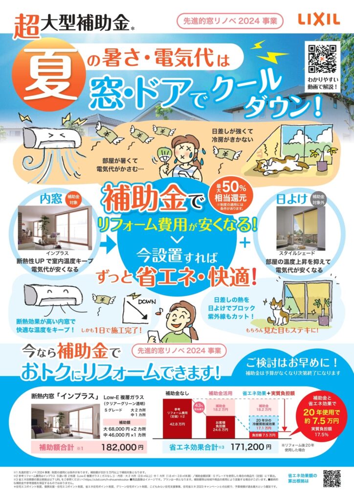 夏の暑さ・電気代は窓・ドアでクールダウン!